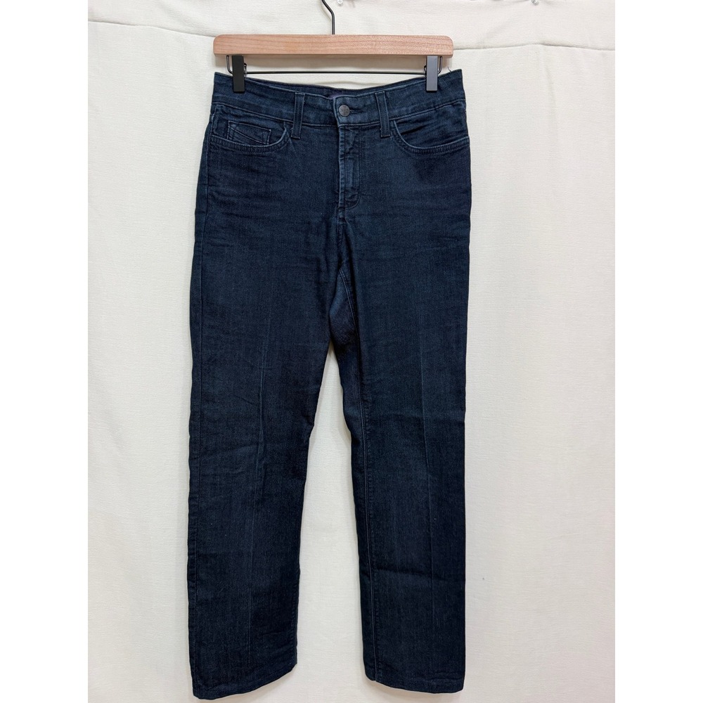 NYDJ Straight Leg Stretch‎ Denim Jeans Womens 6P Indigo Blue Petite